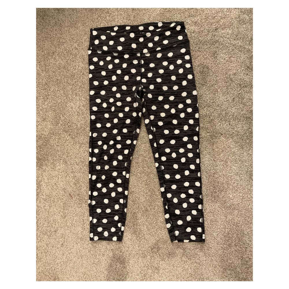 Outdoor Voices TechSweat Black & White Polka Dot 7/8 Leggings, sz M - Picture 2 of 7